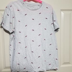 Aeropostale bird desighed t shirt large gray